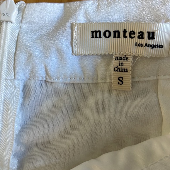 Monteau White Crochet Style overlay Shorts - Picture 3 of 5